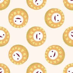 decorating cake cartoon seamless pattern background N57