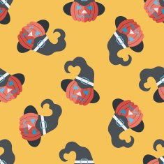 pumpkin flat icon eps10 seamless pattern background N3