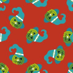 pumpkin flat icon eps10 seamless pattern background N4