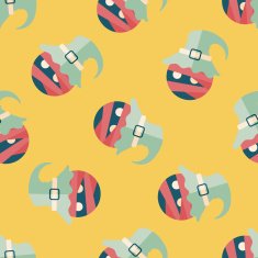 wizard flat icon eps10 seamless pattern background