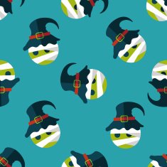 wizard flat icon eps10 seamless pattern background N3