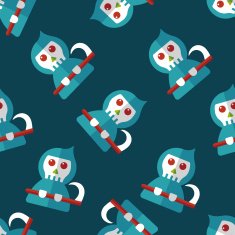 Grim Reaper flat icon eps10 seamless pattern background N7