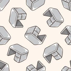 furniture theme table desk cartoon seamless pattern background N8