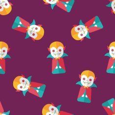 Vampire flat icon eps10 seamless pattern background N3