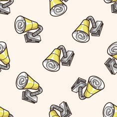 furniture theme lamp cartoon seamless pattern background N3