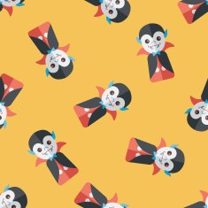 Vampire flat icon eps10 seamless pattern background N4
