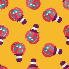 pumpkin flat icon eps10 seamless pattern background N6