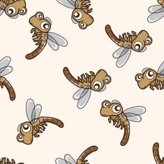 bug cartoon seamless pattern background N68