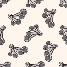 kitchenware spoon cartoon seamless pattern background N7
