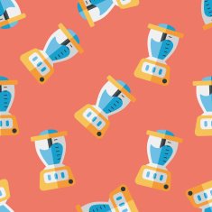 juice machine flat icon eps10 seamless pattern background N2