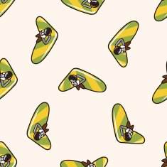 Hang gliding cartoon seamless pattern background N2