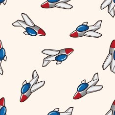 airplane cartoon seamless pattern background N7