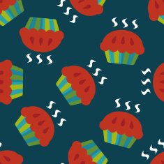 pie flat icon eps10 seamless pattern background N3
