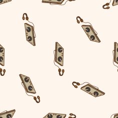 music audio recorder cartoon seamless pattern background