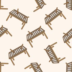 music glockenspiel cartoon seamless pattern background