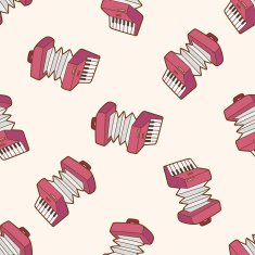 music cartoon seamless pattern background