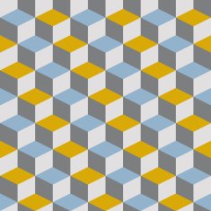 abstract retro geometric pattern N16