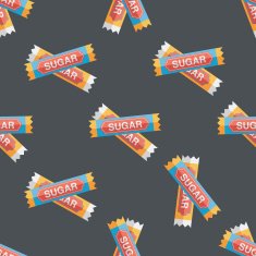 sugar packet flat icon eps10 seamless pattern background N3