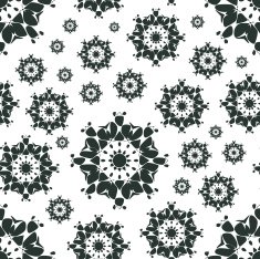 Seamless pattern with abstract flowers Repeating modern stylish geometric background N7