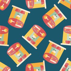 coffee machine flat icon eps10 seamless pattern background N13