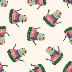 snowman cartoon seamless pattern background N3