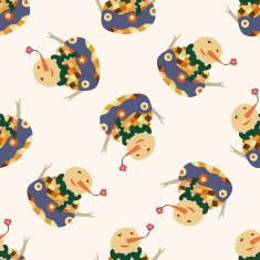 snowman cartoon seamless pattern background N4