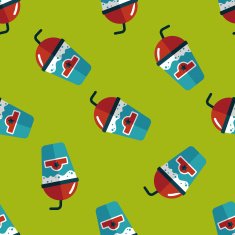 frappucino flat icon eps10 seamless pattern background N4