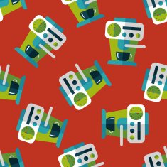 coffee machine flat icon eps10 seamless pattern background N20