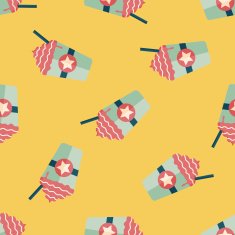 frappucino flat icon eps10 seamless pattern background N5