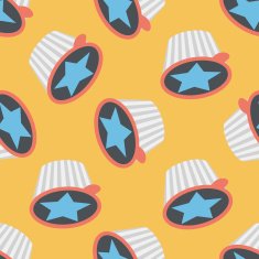 coffee-mate flat icon eps10 seamless pattern background N3