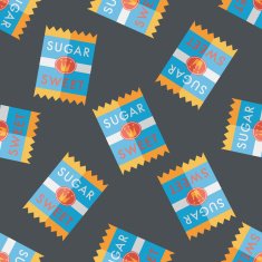 sugar packet flat icon eps10 seamless pattern background N7