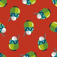 sundae flat icon eps10 seamless pattern background N4