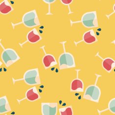 Martini glass cheers flat icon eps10 seamless pattern background