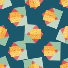 Happy birthday card flat icon eps10 seamless pattern background