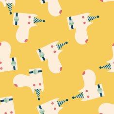 dog birthday flat icon eps10 seamless pattern background N2