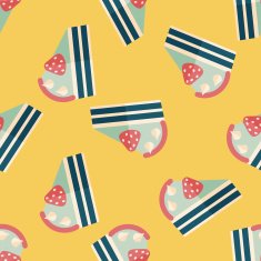 birthday cake flat icon eps10 seamless pattern background N2