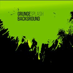 Vector green paint splash concept