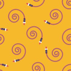 party horn flat icon eps10 seamless pattern background N2