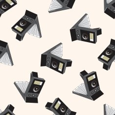 camera cartoon seamless pattern background N49