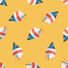 ice cream flat icon eps10 seamless pattern background N3