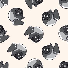 Computer-related equipment webcam cartoon seamless pattern background
