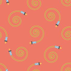 party horn flat icon eps10 seamless pattern background N3