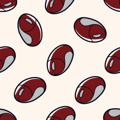 Computer-related equipment mouse cartoon seamless pattern background