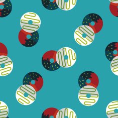 donut flat icon eps10 seamless pattern background N7