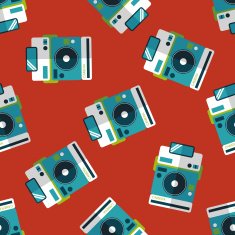 camera flat icon eps10 seamless pattern background N4