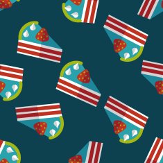 birthday cake flat icon eps10 seamless pattern background N8
