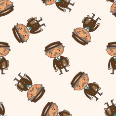 father cartoon seamless pattern background N7
