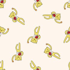 Animal cat doing sports cartoon seamless pattern background N2