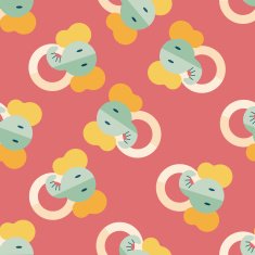 elephant toy flat icon eps10 seamless pattern background