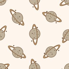 Space planet cartoon seamless pattern background N8